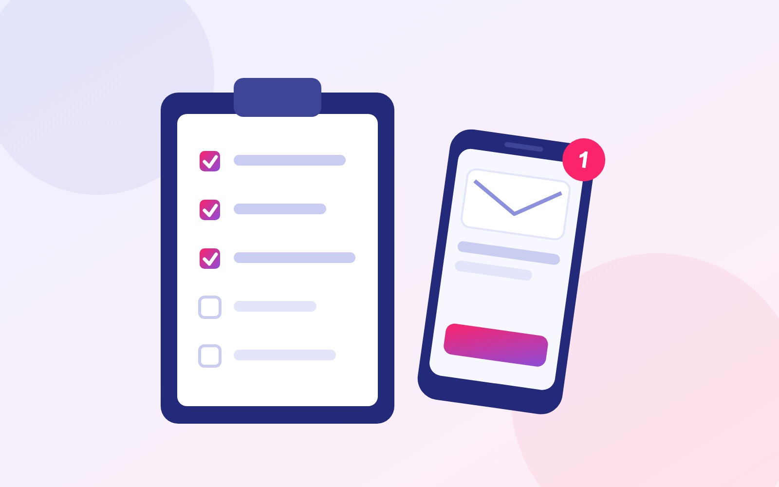 Clipboard and phone with a job application